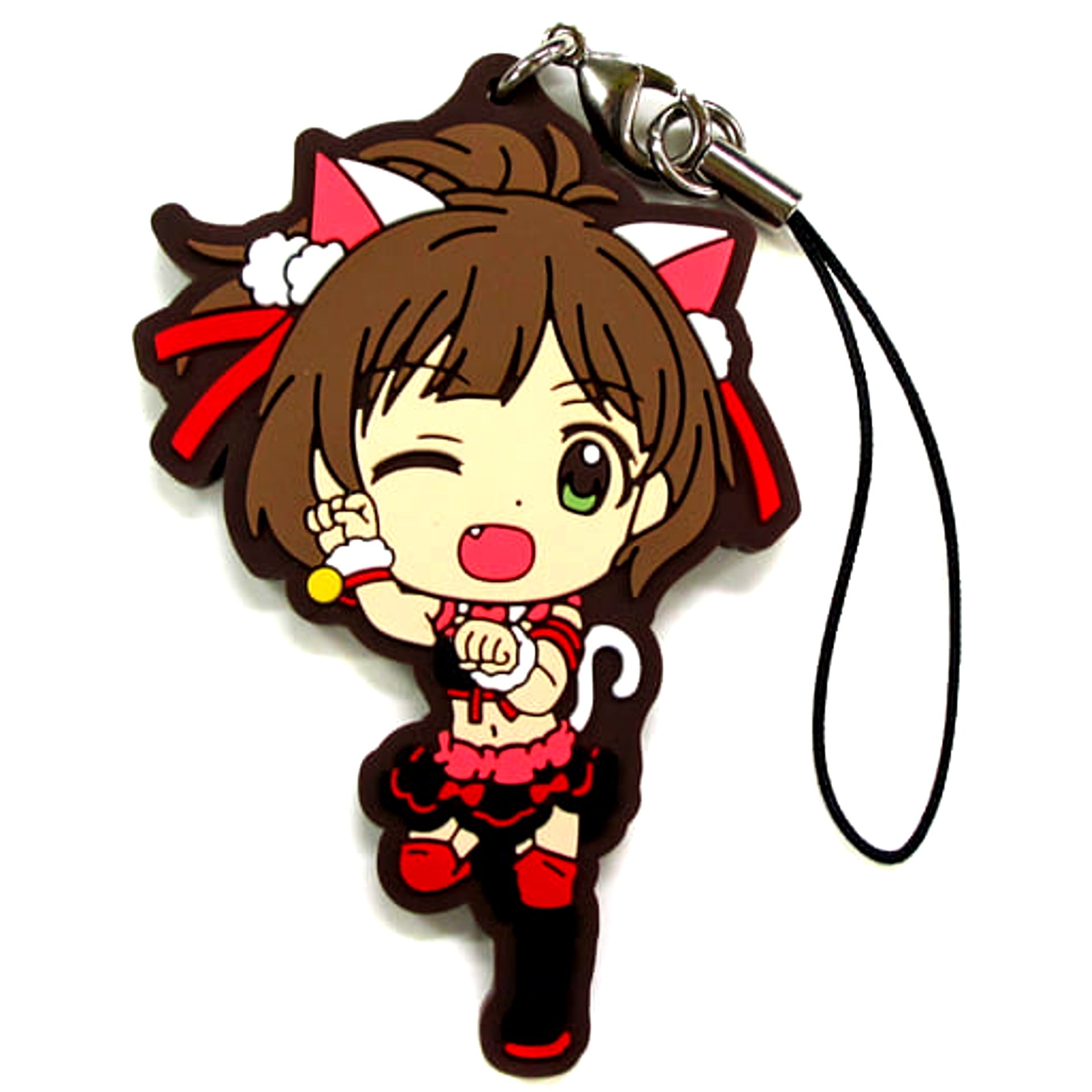 Maekawa Miku Cinderella Project Ver. THE IDOLM@STER Cinderella Girls Ichiban Kuji 346 Pro Idol Festival!! Rubber Charm Kyunchara Illustrations Prize K [USED]