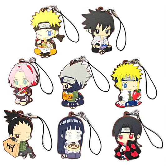 Set of 8 Naruto Shippuden Rubber Strap Collection [USED]