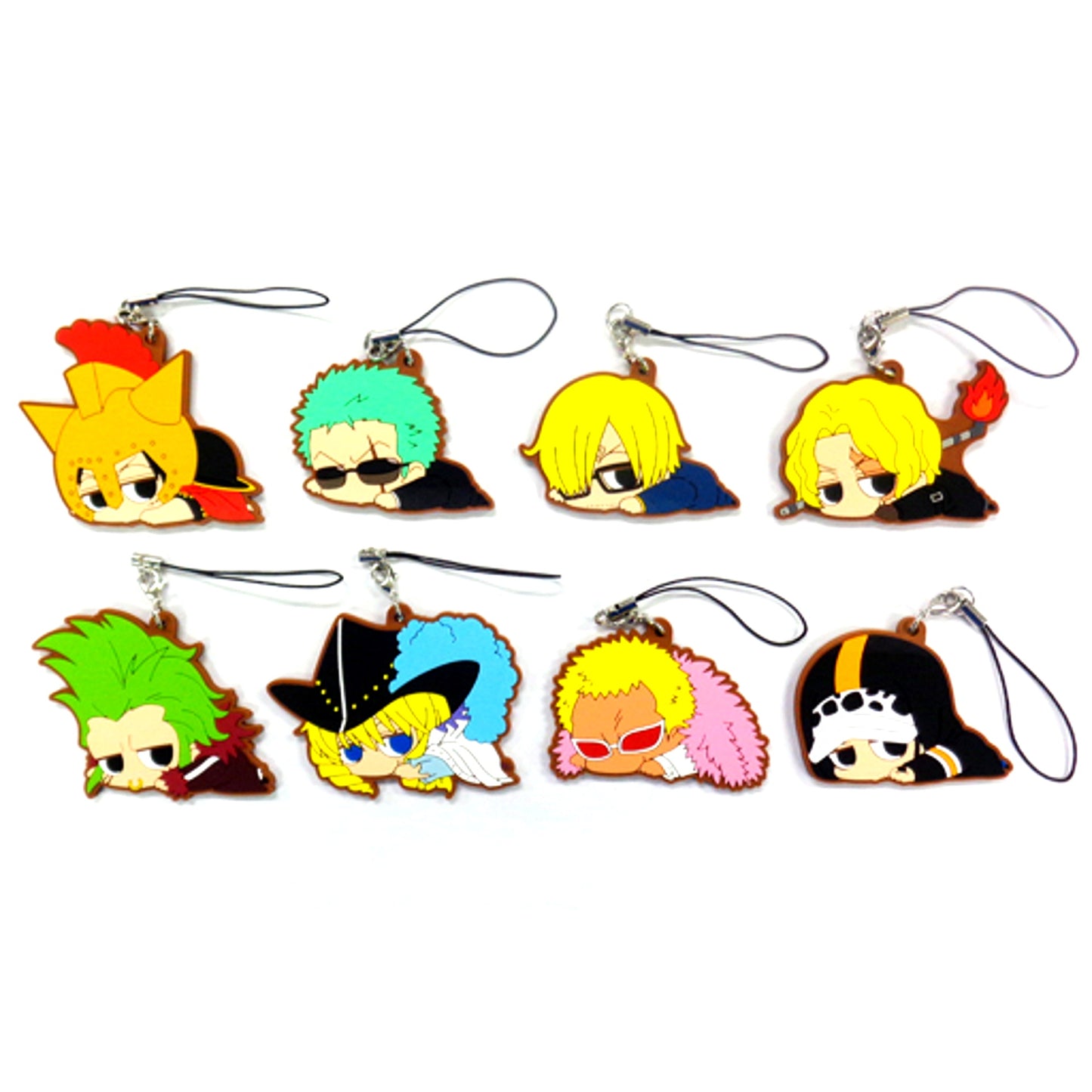 Set of 8 One Piece Daloon Rubber Strap Collection Dressrosa Arc [USED]