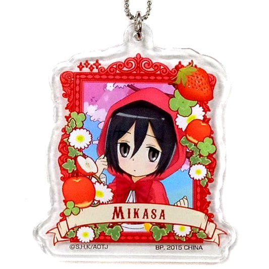 Attack on Titan: Junior High Mikasa Little Red Riding Hood Ichiban Kuji Bunkasai no Maki Acrylic Plate Keychain Prize F [USED]