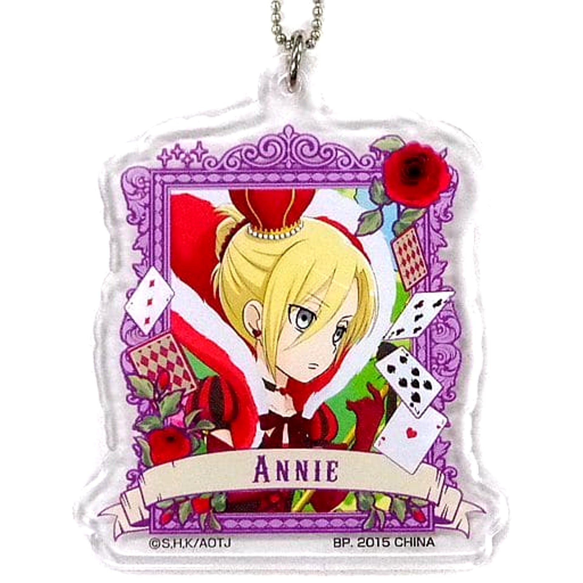 Attack on Titan: Junior High Annie Krista in Wonderland Queen of Hearts Ichiban Kuji Bunkasai no Maki Acrylic Plate Keychain Prize F [USED]