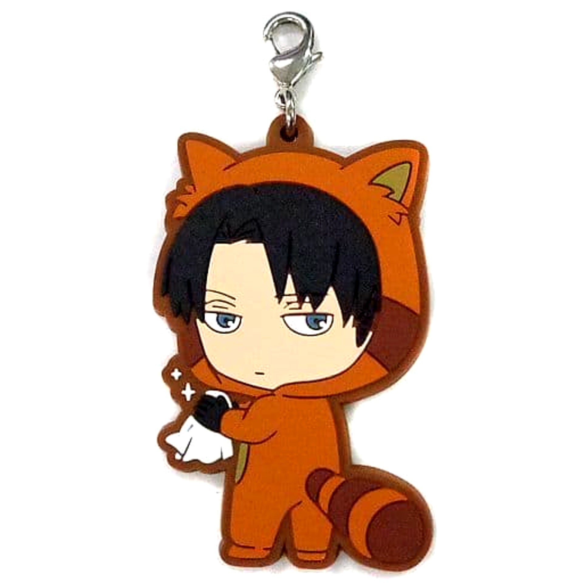 Attack on Titan: Junior High Levi Raccoon Ichiban Kuji Bunkasai no Maki Forest Animal Rubber Mascot Prize G [USED]