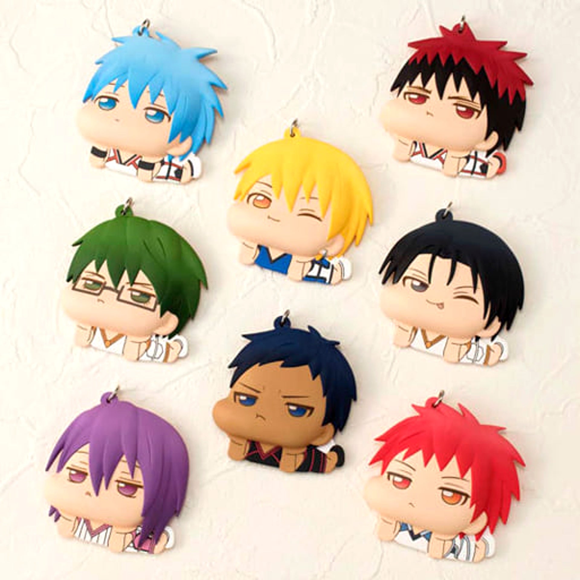 Kuroko's Basketball Tetsuya Kuroko & Others All 8 Types Set Tamacolle Puni Puni Hoppe Mascot Mascot [USED]