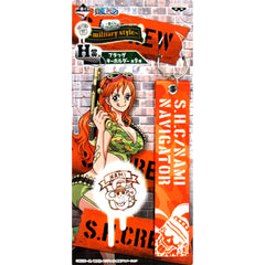 One Piece Nami Orange Ichiban Kuji Military Style Flag Keychain Prize H Keychains [USED]