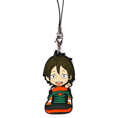 Haikyu!! Tadashi Yamaguchi Ichiban Kuji Touji Danketsu! Karasuno Rubber Strap Kyunchara Illustrations Sporin Prize K Keychains [USED]