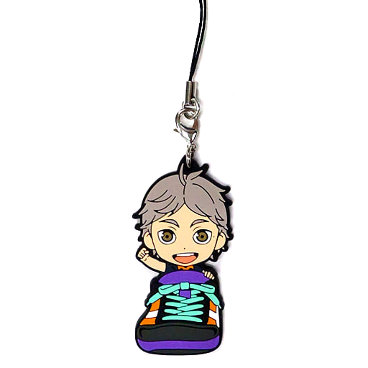 Haikyu!! Koushi Sugawara Ichiban Kuji Touji Danketsu! Karasuno Rubber Strap Kyunchara Illustrations Sporin Prize K Keychains [USED]