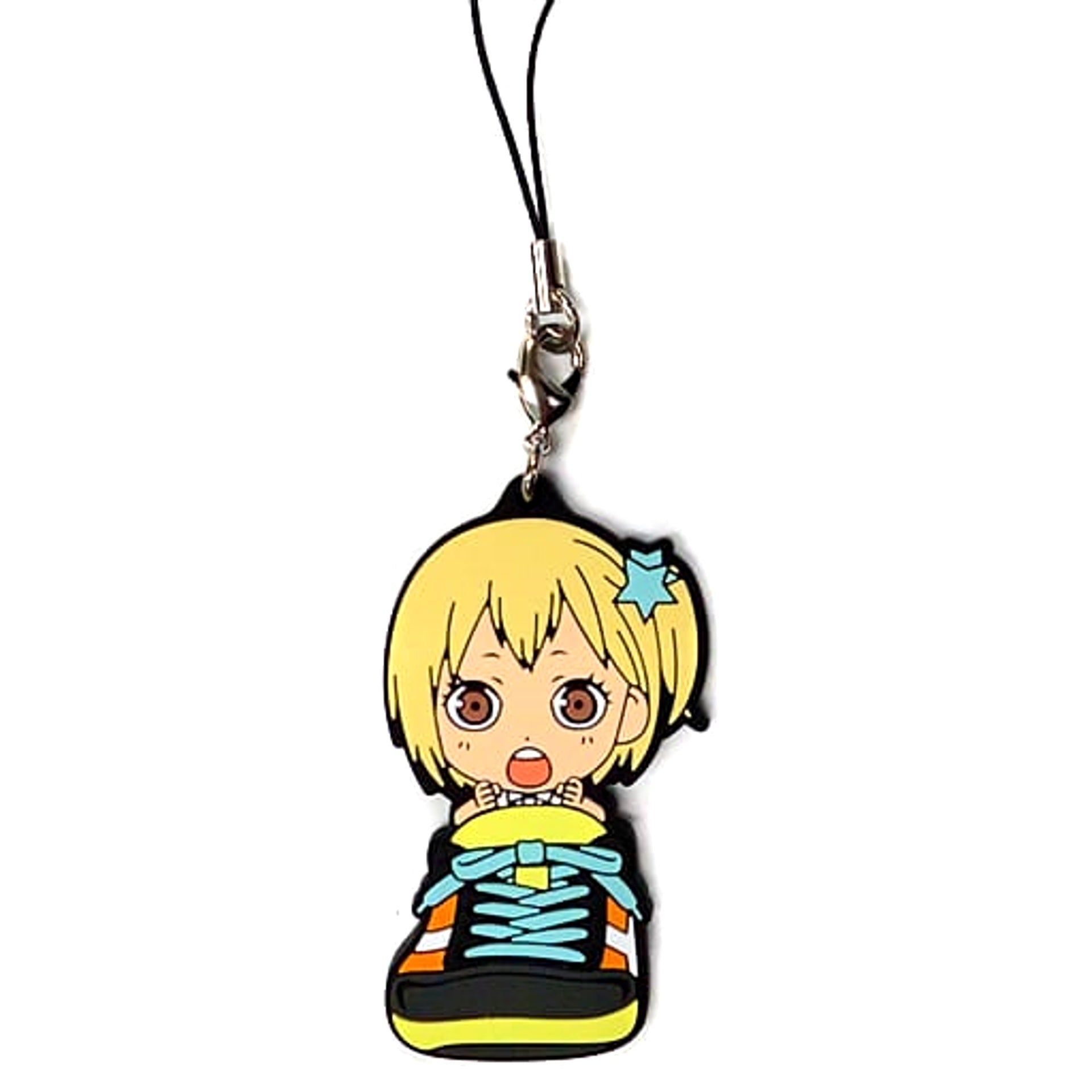 Haikyu!! Hitoka Yachi Ichiban Kuji Touji Danketsu! Karasuno Rubber Strap Kyunchara Illustrations Sporin Prize K Keychains [USED]