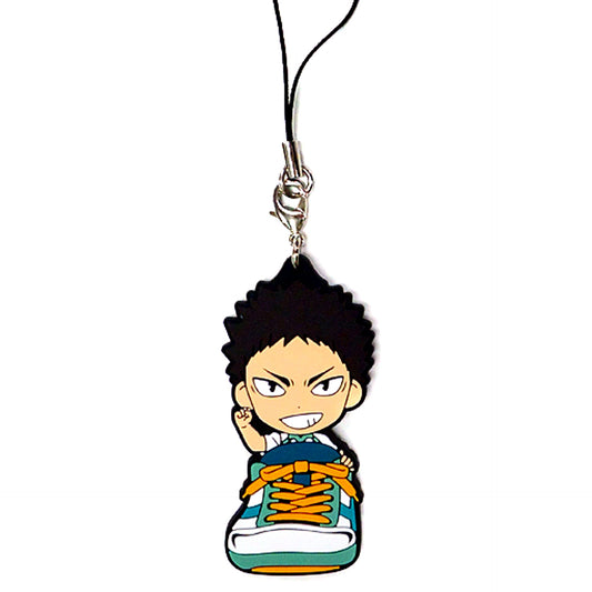 Hajime Iwaizumi Haikyu!! Toshi Danketsu Ichiban Kuji L Prize Suporin Kyun Chara Illustrations Rival School Rubber Strap [USED]
