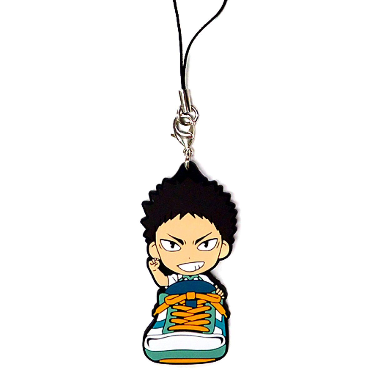 Hajime Iwaizumi Haikyu!! Toshi Danketsu Ichiban Kuji L Prize Suporin Kyun Chara Illustrations Rival School Rubber Strap [USED]