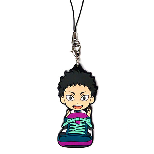 Haikyu!! Kaname Moniwa Ichiban Kuji Touji Danketsu! Rival School Rubber Strap Kyunchara Illustrations Sporin Prize L Keychains [USED]