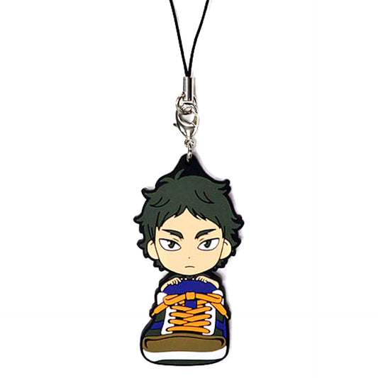 Haikyu!! Keiji Akaashi Ichiban Kuji Touji Danketsu! Rival School Rubber Strap Kyunchara Illustrations Sporin Prize L Keychains [USED]