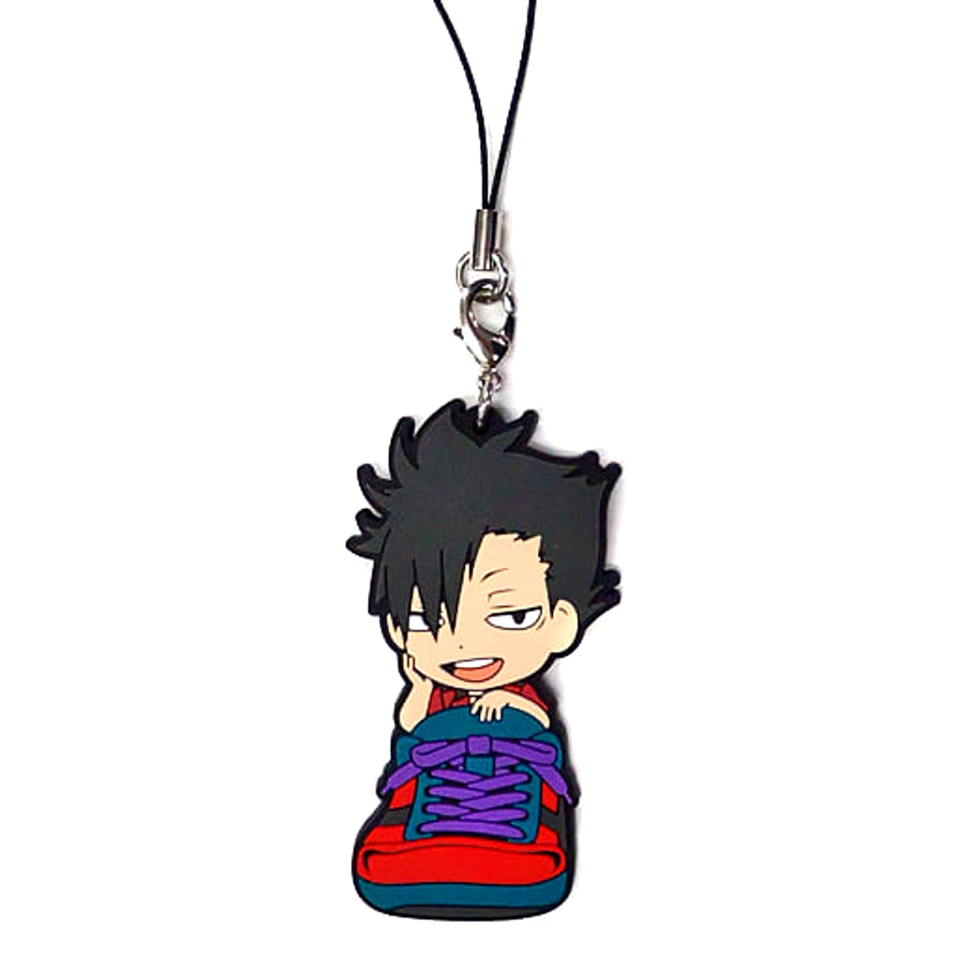 Haikyu!! Tetsuro Kuroo Ichiban Kuji Touji Danketsu! Rival School Rubber Strap Kyunchara Illustrations Sporin Prize L Keychains [USED]