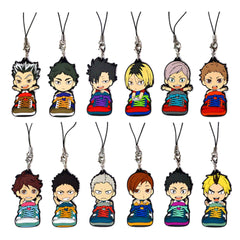 Haikyu!! Takanobu Aone & Others All 12 Types Set Ichiban Kuji Touji Danketsu! Rival School Rubber Strap Kyunchara Illustrations Sporin Prize L Keychains [USED]