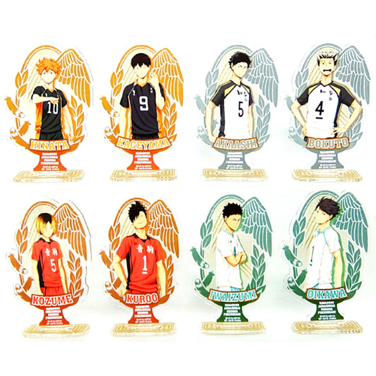 Set of 8 Acrylic Stand Ichiban Kuji Haikyu!! Fated Confrontation Karasuno vs Aoba Josai J Prize [USED]