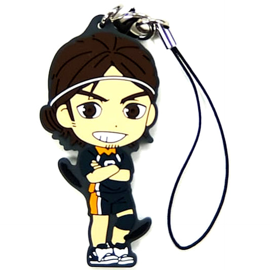 Azumane Asahi Haikyu!! Ichiban Kuji Fateful Showdown! Karasuno Vs Aoba Johsai! Karasuno Rubber Strap Kyunchara Illustrations Prize K [USED]