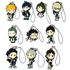 Haikyu!! Koushi Sugawara & Others All 10 Types Set Ichiban Kuji Fateful Showdown! Karasuno Vs Aoba Johsai! Karasuno Rubber Strap Kyunchara Illustrations Prize K Keychains [USED]