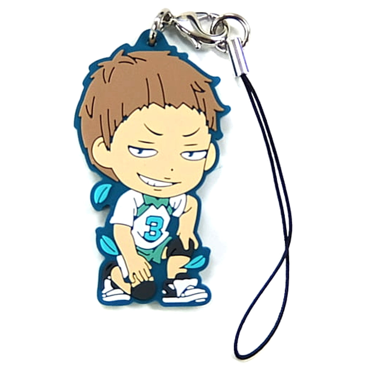 Haikyu!! Takahiro Hanamaki Ichiban Kuji Fateful Showdown! Karasuno Vs Aoba Johsai! Rival School Rubber Strap Kyunchara Illustrations Prize L [USED]