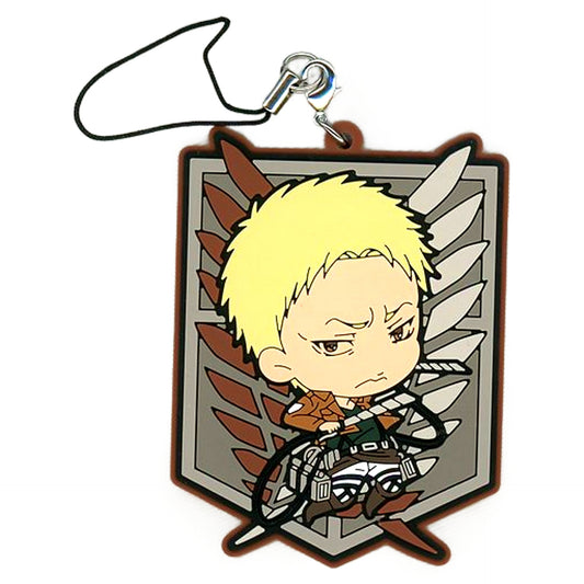 Reiner Braun Attack on Titan Rubber Charm Attack on Titan Exhibition Limited Rubber Strap Set B Included Items Key Chain [USED]