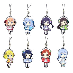 Is the Order a Rabbit?? Chino & Others All 8 Types Set Ichiban Kuji We’ve Opened a Japanese Cafe! Rubber Charm Kyunchara Illustrations Prize J Keychains [USED]