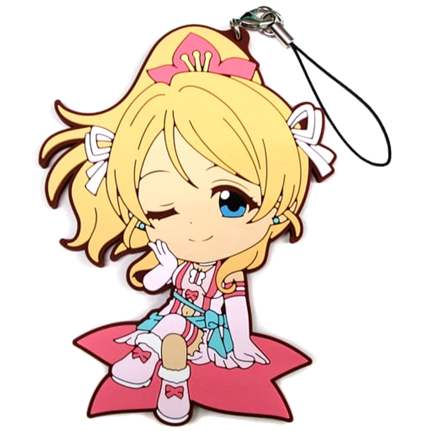 Love Live! The School Idol Movie Eri Ayase Ichiban Kuji Premium Big Rubber Strap Kyunchara Illustrations Prize L [USED]