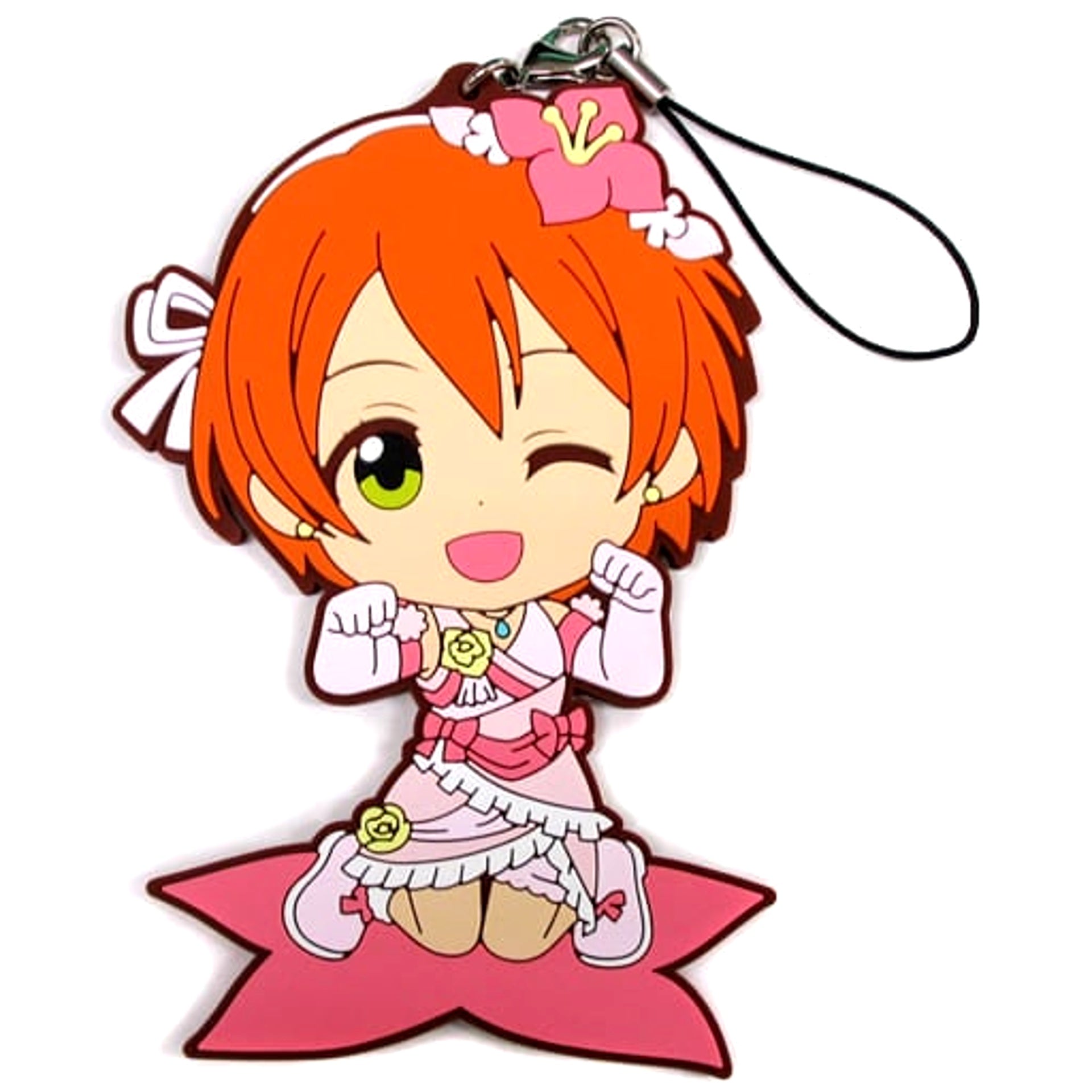 Love Live! The School Idol Movie Rin Hoshizora Ichiban Kuji Premium Big Rubber Strap Kyunchara Illustrations Prize L [USED]