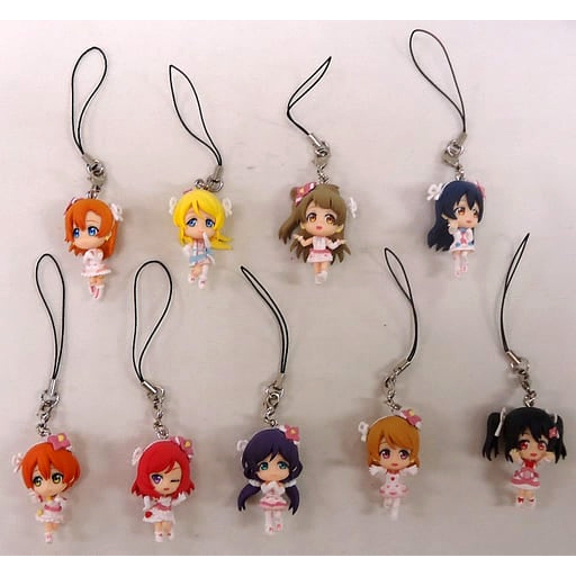 Love Live! The School Idol Movie Honoka Kosaka & Others All 9 Types Set Ichiban Kuji Premium Strap Kyunchara Accent Prize M [USED]