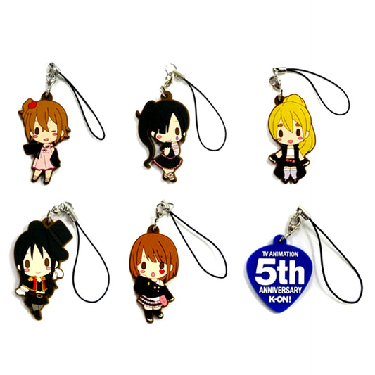 Set of 6 K-On! 5th Anniversary Trading Rubber Strap [USED]