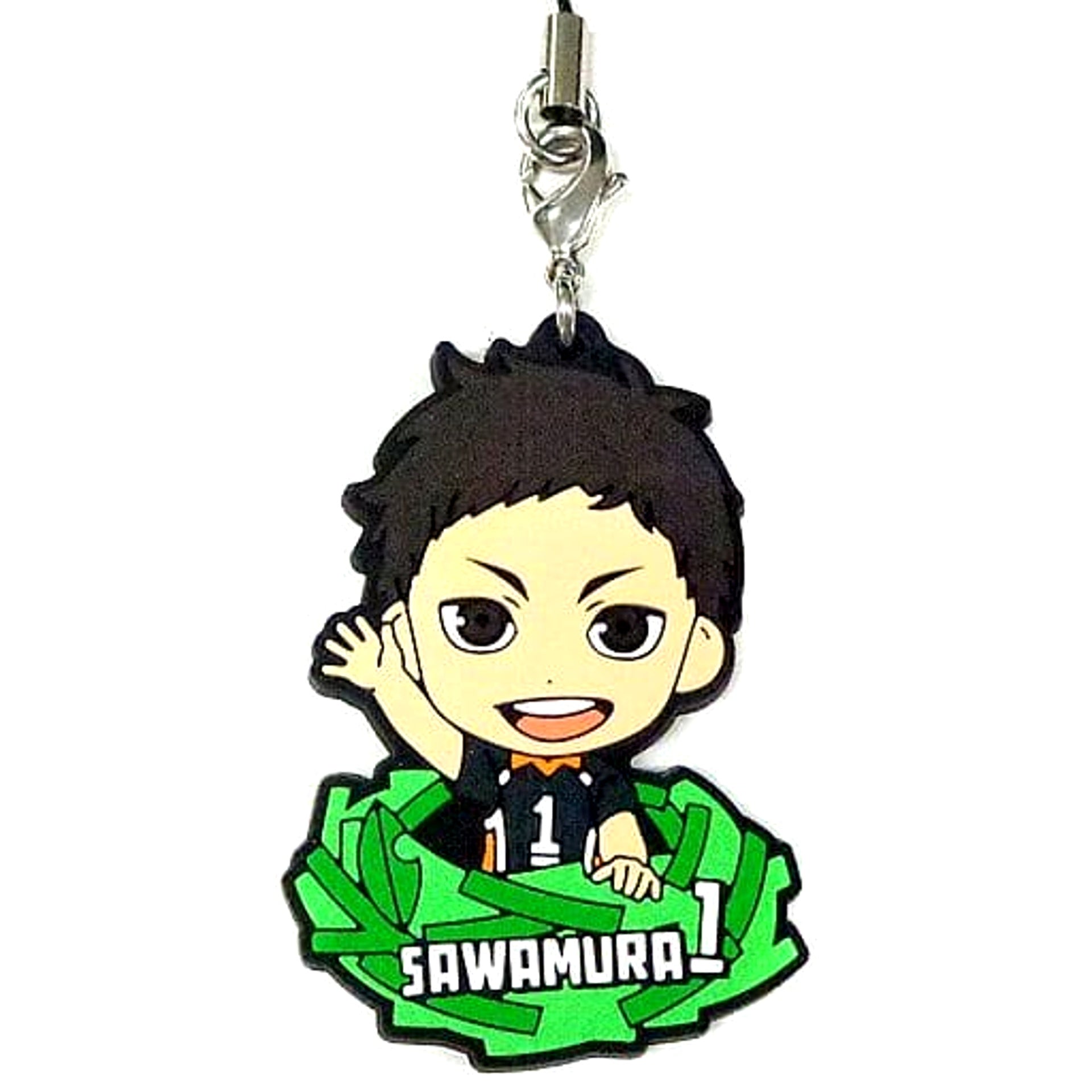 Haikyu!! Daichi Sawamura Ichiban Kuji Eiyuu Gouketsu!! Karasuno Rubber Strap Kyunchara Illustrations Prize M Keychains [USED]