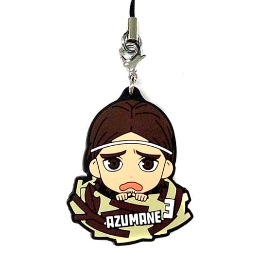 Haikyu!! Azumane Asahi Ichiban Kuji Eiyuu Gouketsu!! Karasuno Rubber Strap Kyunchara Illustrations Prize M Keychains [USED]
