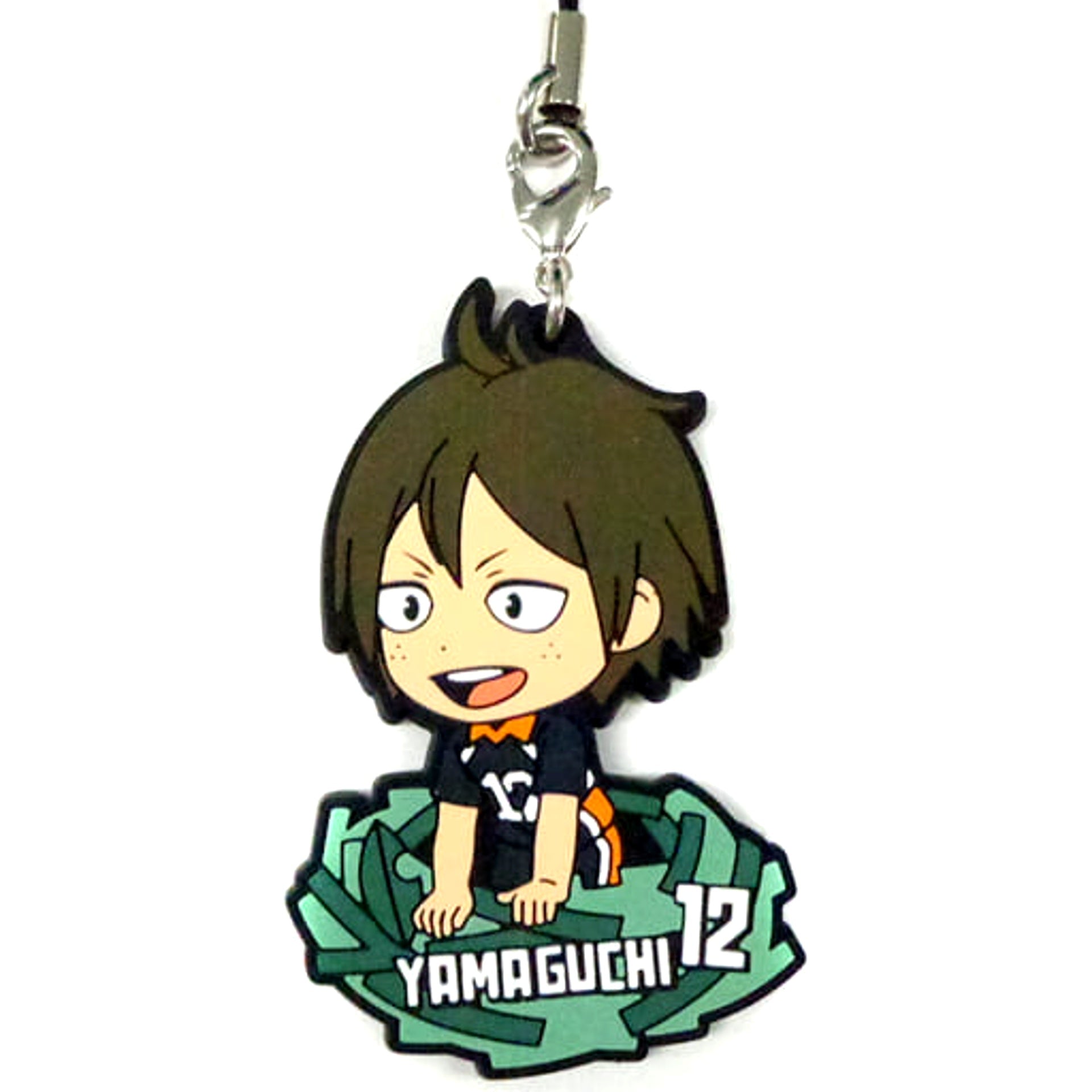 Haikyu!! Tadashi Yamaguchi Ichiban Kuji Eiyuu Gouketsu!! Karasuno Rubber Strap Kyunchara Illustrations Prize M Keychains [USED]