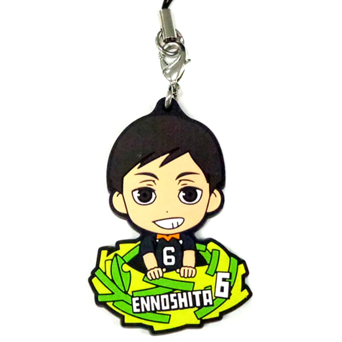 Haikyu!! Chikara Ennoshita Ichiban Kuji Eiyuu Gouketsu!! Karasuno Rubber Strap Kyunchara Illustrations Prize M Keychains [USED]