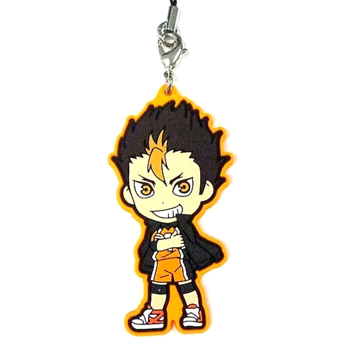 Haikyu!! Yu Nishinoya Ichiban Kuji Eiyuu Gouketsu!! Fly, Karasuno Rubber Strap Kyunchara Illustrations Prize F [USED]