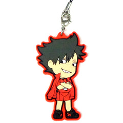 Haikyu!! Tetsuro Kuroo Ichiban Kuji Eiyuu Gouketsu!! Tsunage Nekoma Rubber Strap Kyunchara Illustrations Included with Rubber Strap Set Prize G Keychains [USED]