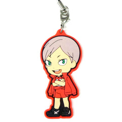 Haikyu!! Lev Haiba Ichiban Kuji Eiyuu Gouketsu!! Tsunage Nekoma Rubber Strap Kyunchara Illustrations Included with Rubber Strap Set Prize G Keychains [USED]