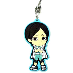 Haikyu!! Akira Kunimi Ichiban Kuji Eiyuu Gouketsu!! Rival Aoba Johsai Rubber Strap Kyunchara Illustrations Prize H Keychains [USED]