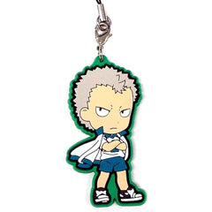 Haikyu!! Takanobu Aone Ichiban Kuji Eiyuu Gouketsu!! Iron Wall Date Rubber Strap Kyunchara Illustrations Included with Rubber Strap Set Prize I Keychains [USED]