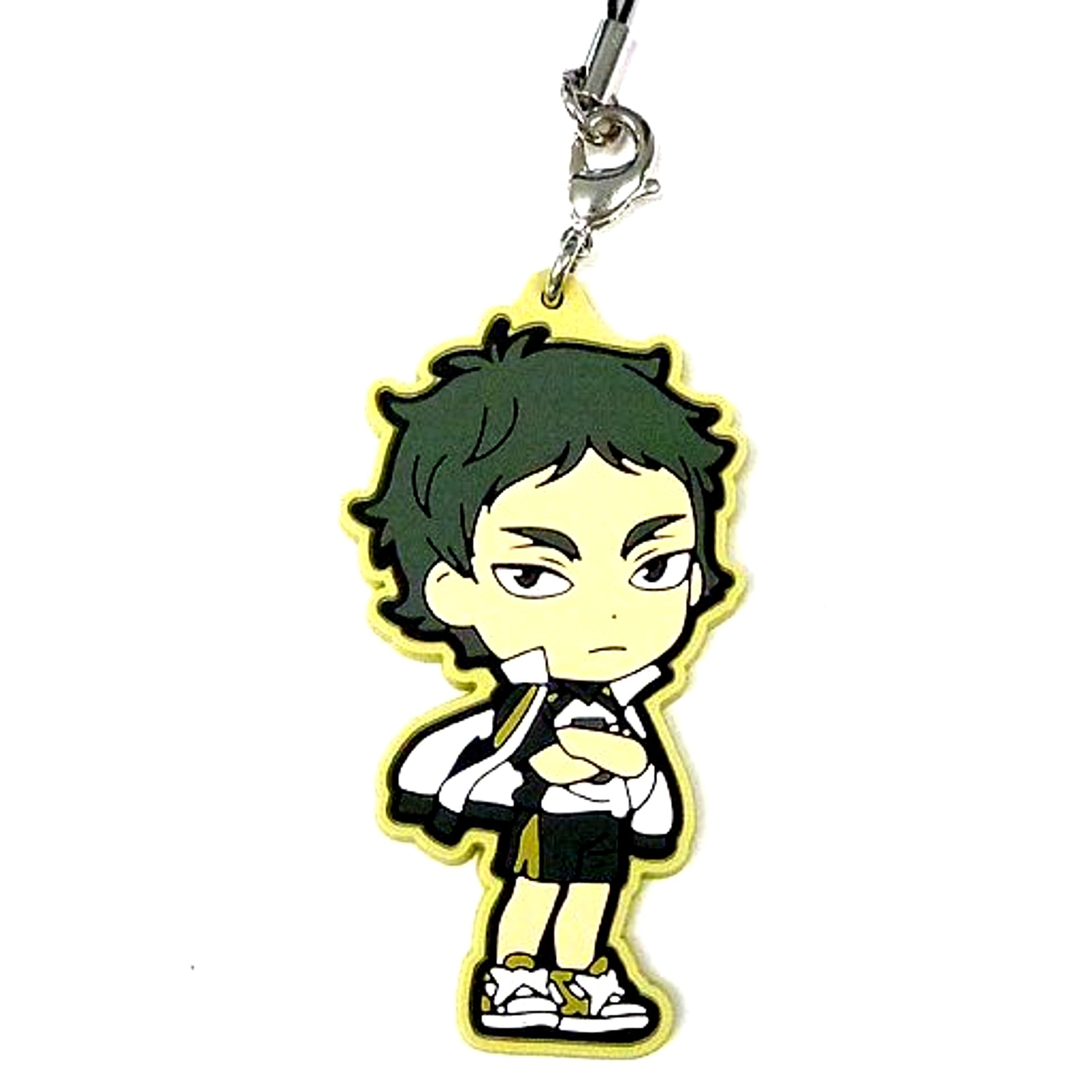 Keiji Akaashi J Prize Strongest Fukurodani Rubber Strap Kyun Chara Illustrations Ichiban Kuji Haikyu Eiyu Goketsu [USED]