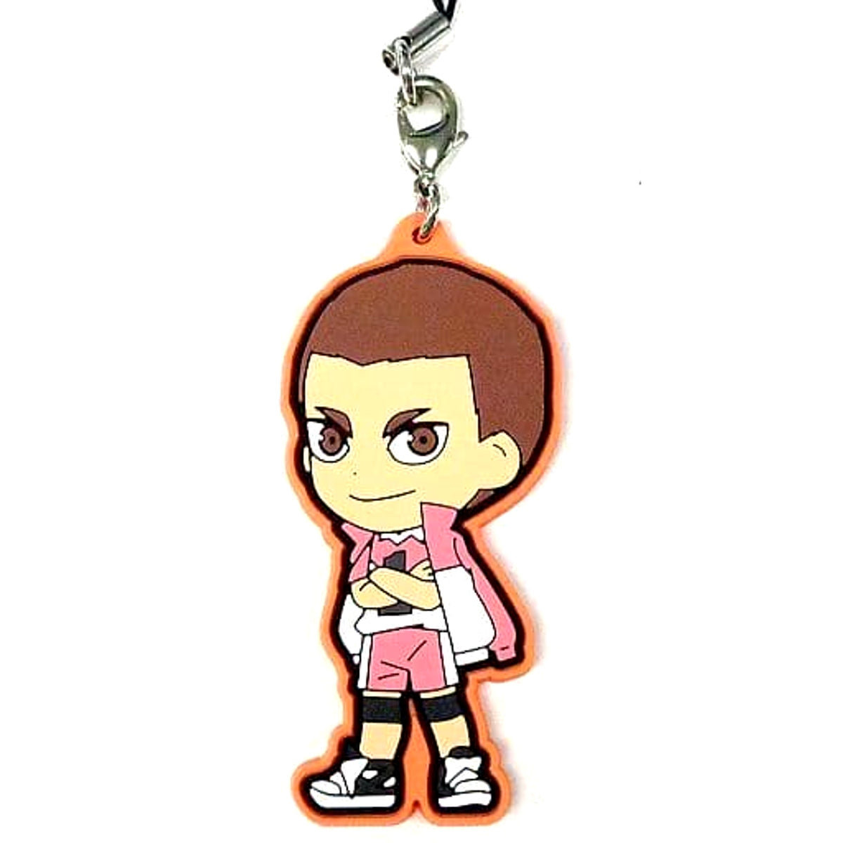 Haikyu!! Takeru Nakashima Ichiban Kuji Eiyuu Gouketsu!! Prefectural Representative Decider Match Rubber Strap Kyunchara Illustrations Prize K Keychains [USED]