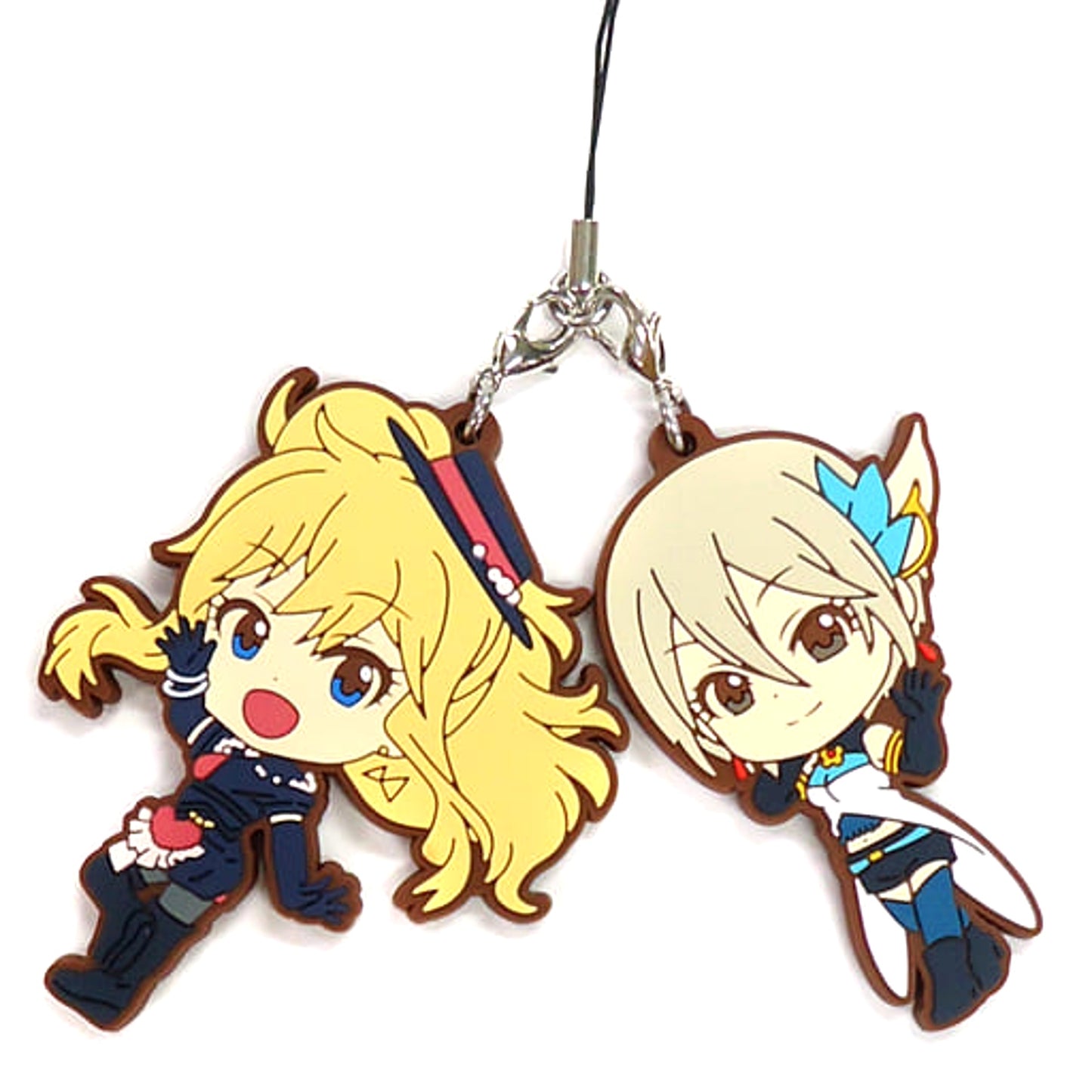 THE IDOLM@STER Cinderella Girls Yui Otsuki Shuuko Shiomi 346 Production Ver. Ichiban Kuji Premium Part2 Rubber Charm Kyunchara Illustrations Prize G [USED]
