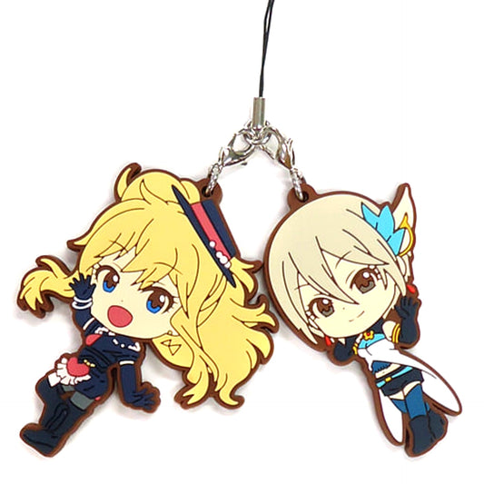 THE IDOLM@STER Cinderella Girls Yui Otsuki Shuuko Shiomi 346 Production Ver. Ichiban Kuji Premium Part2 Rubber Charm Kyunchara Illustrations Prize G [USED]
