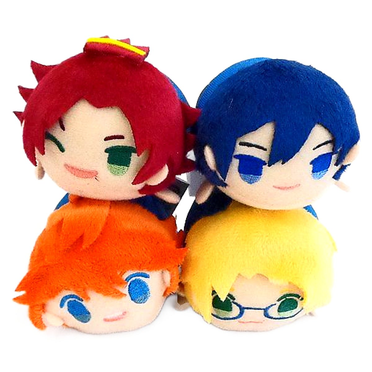 Ensemble Stars! Hokuto Hidaka & Others Mugyutto Mascot Trick Star All 4 Types Set Keychains [USED]