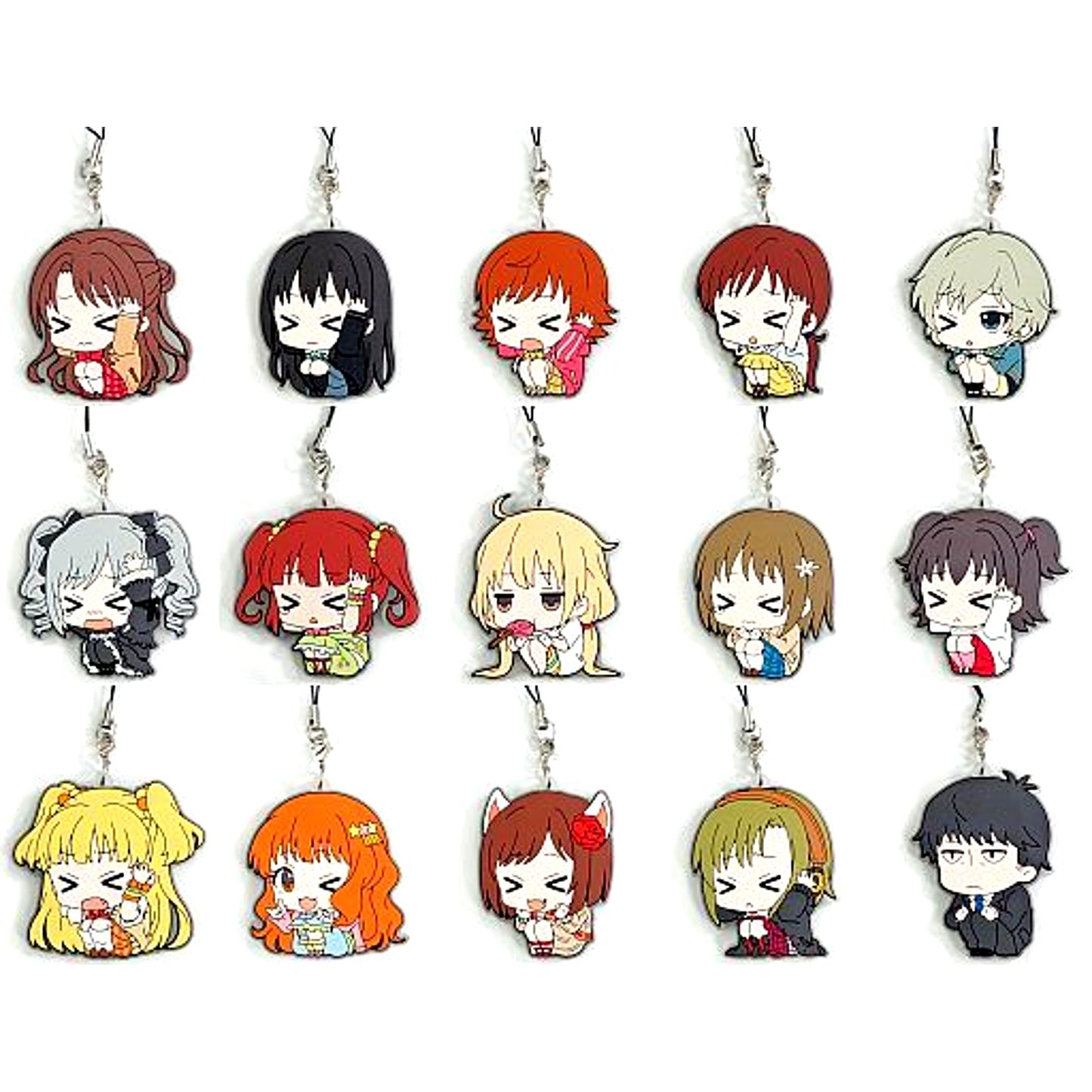 Set of 15 The Idolmaster Cinderella Girls ViVimus Rubber Strap Collection [USED]