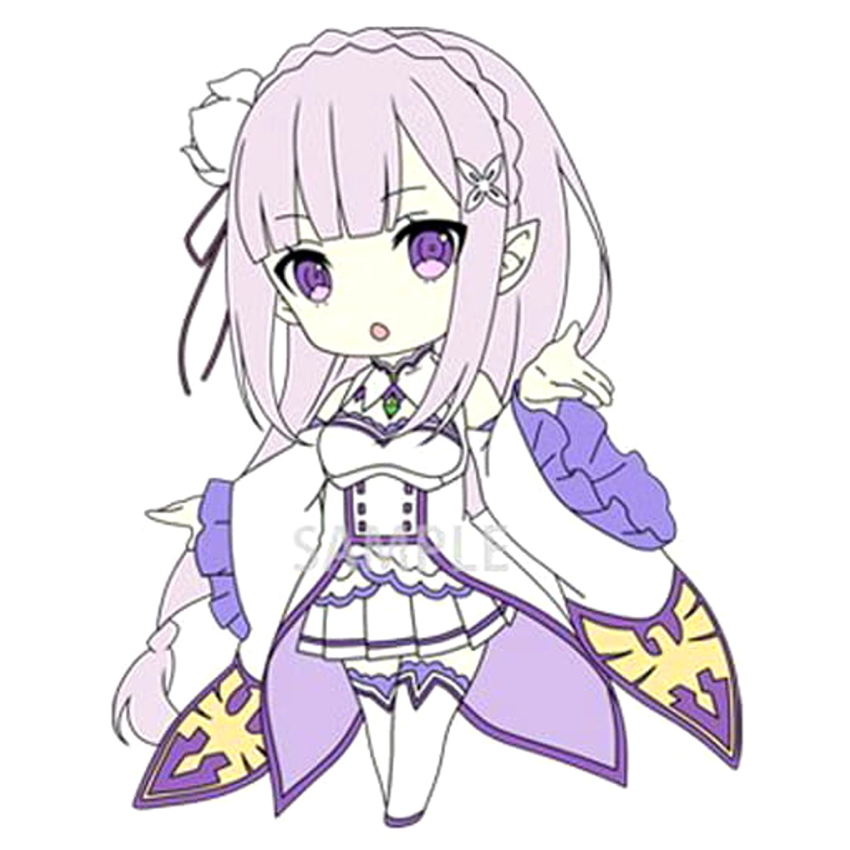 Re:ZERO -Starting Life in Another World- Emilia Trading Rubber Strap Keychains [USED]