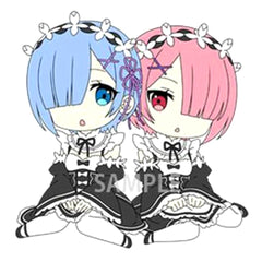 Re:ZERO -Starting Life in Another World- Rem Ram Trading Rubber Strap Keychains [USED]