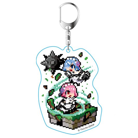 Re:ZERO -Starting Life in Another World- Rem Ram E Vignette Acrylic Keychain Keychains [USED]