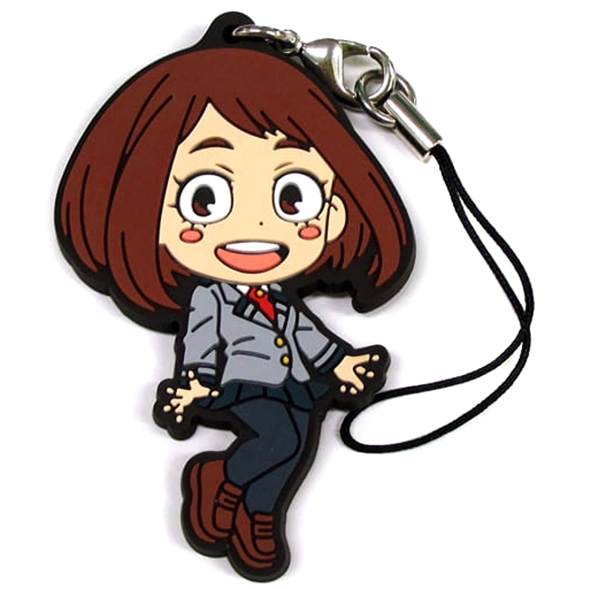 My Hero Academia Ochaco Uraraka Uniform Ichiban Kuji Rubber Charm Kyunchara Illustrations Prize G Keychains [USED]
