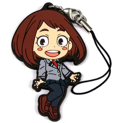 My Hero Academia Ochaco Uraraka Uniform Ichiban Kuji Rubber Charm Kyunchara Illustrations Prize G Keychains [USED]