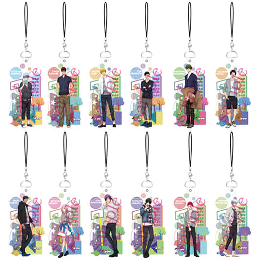 Kuroko's Basketball Tetsuya Kuroko & Others All 12 Types Set Character Vinyl Strap Keychains [USED]