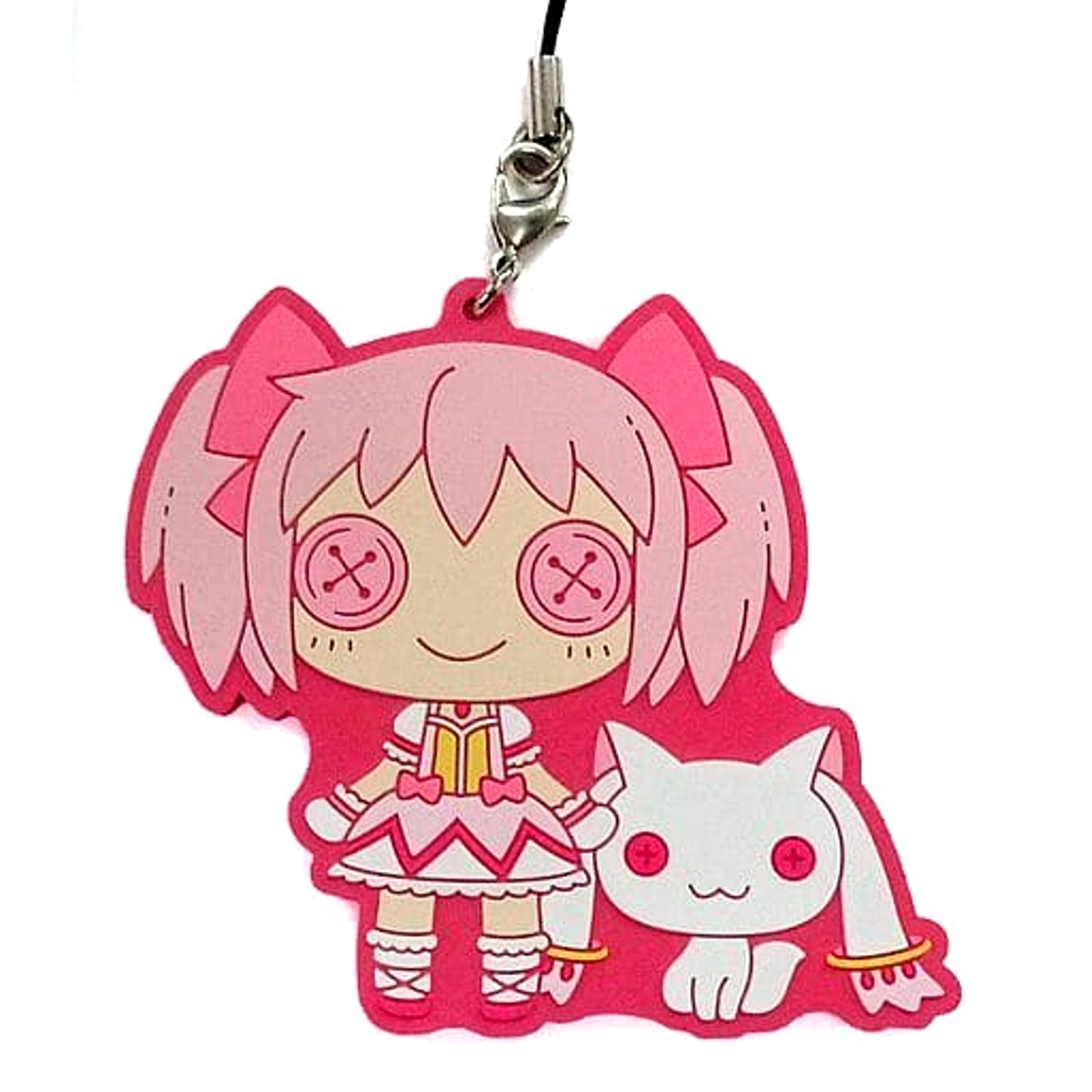Puella Magi Madoka Magica Madoka Kaname Kyuubey Ichiban Kuji Magicot Magiccraft II Rubber Charm Prize J Keychains [USED]