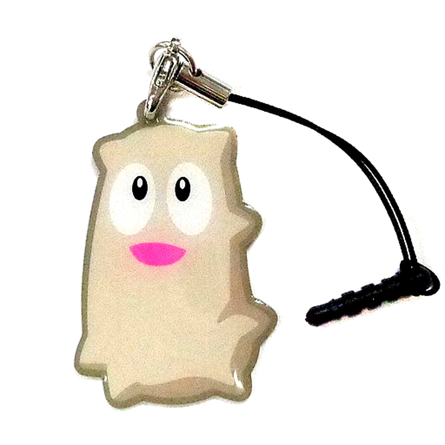 Namako Otoko Strap White D Prize Detective Conan Metal Charm Sega Lucky Kuji Black and White [USED]
